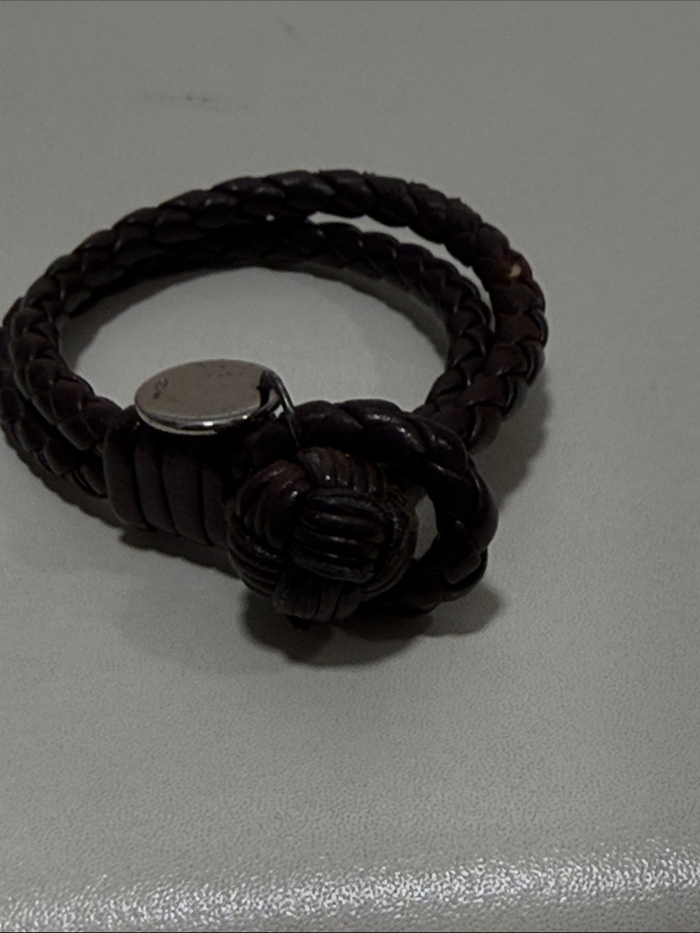 Vintage Bottega Veneta Double-Row Intrecciato Nappa Leather Bracelet - Picture 4 of 6